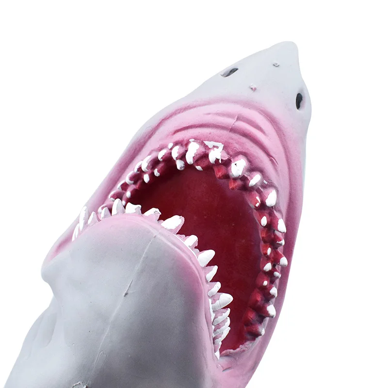 New Shark Hand Puppet for Story TPR Animal Head Gloves Kids Toys Gift Marionetas Shark Puppet Iteres De Mano Para Niños 손인형