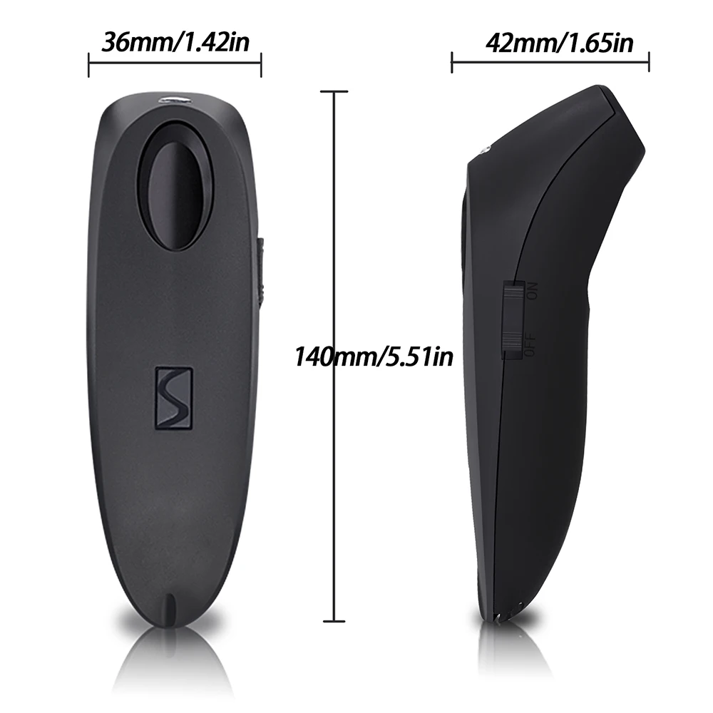 

1D CCD USB Bluetooth 2.4GHz Wireless Barcode Reader Wireless Transfer Distnce 100 Meters