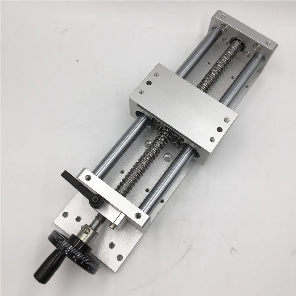 CNC Manual Sliding Table Cross Slide X Y Z Axis Linear Stage SFU1605 Ballscrew C7 Linear Motion Actuator DIY Milling Engraving