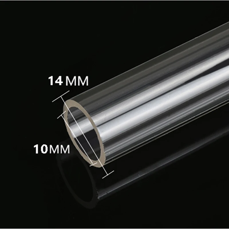 2pcs/Lots BYKSKI PMMA / PETG Hard Tube ( OD12mm / OD14mm / OD16mm ) + 2mm Thickness + 50cm Length Transparent Rigid Pipe