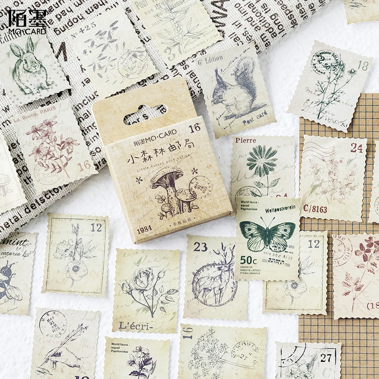 45 Pcs/pack Forest Story Vintage Decorative Adhesive Stickers Scrapbooking Diy Diary Album Stick Label For Gift