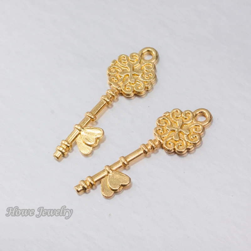 110pcs vintage  keys  pendant   gold color alloy   Pendant  DIY European Style jewelry findings  C091