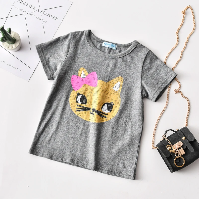 Humor Bear Girls Clothes Set Summer Short Sleeve Cartoon T-Shirt+Star Printed Skirt 2Pcs Kids Outfit