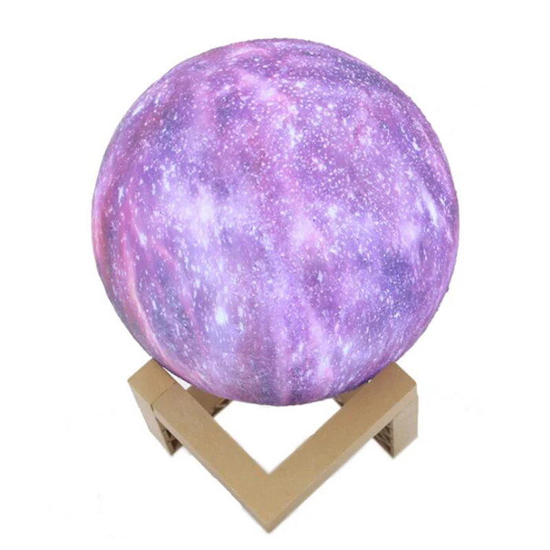 New Arrival Night 3D Lamp Print Star Moon Lamp Colorful Change Touch Home Decor Creative Gift Usb Led Night Light Galaxy Lamp