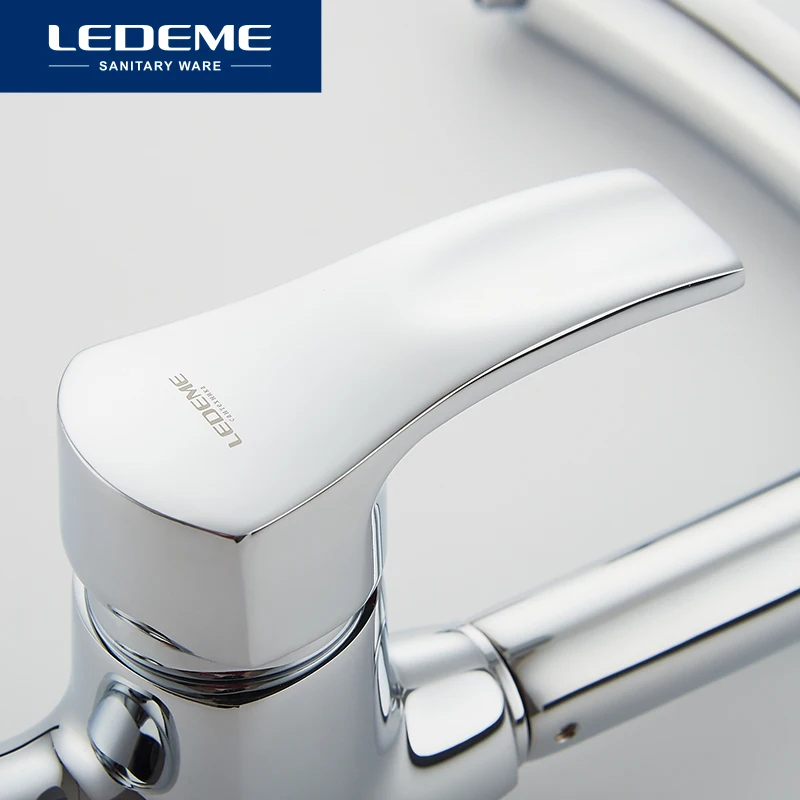 LEDEME New Kitchen Faucet Seven Letter Design 360 Degree Rotation with Water Purification Features Single Handle L4064