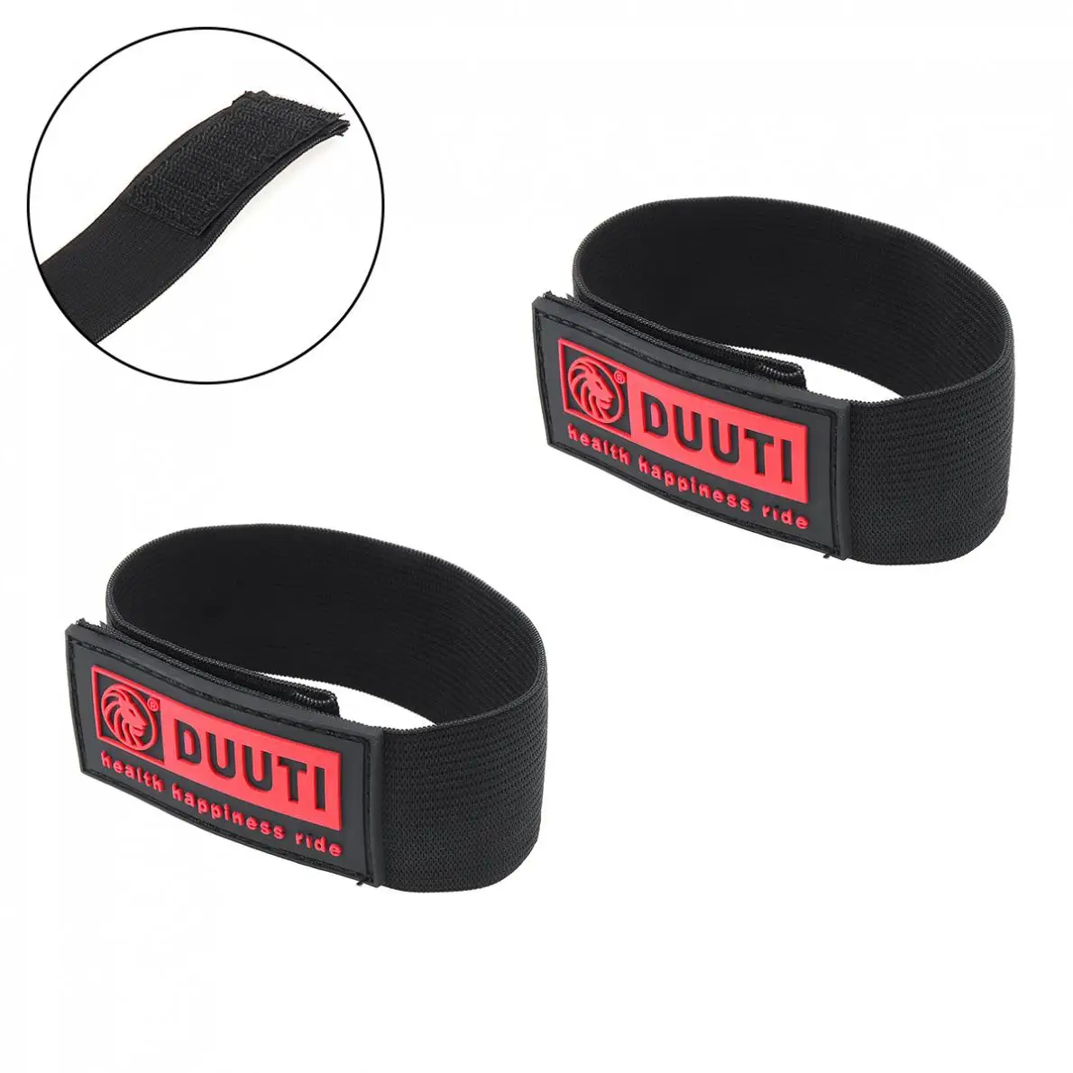 2PCS  Portable Black Bicycles Elastic Ankle Leg Bind Wrist Safety Band Pants Clip Strap Suitable for Jogging Cycling