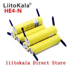 1-10 sztuk nowy LiitoKala 18650 2500mah 20A 18650 akumulator litowo-jonowy bezpieczny akumulator + nikiel