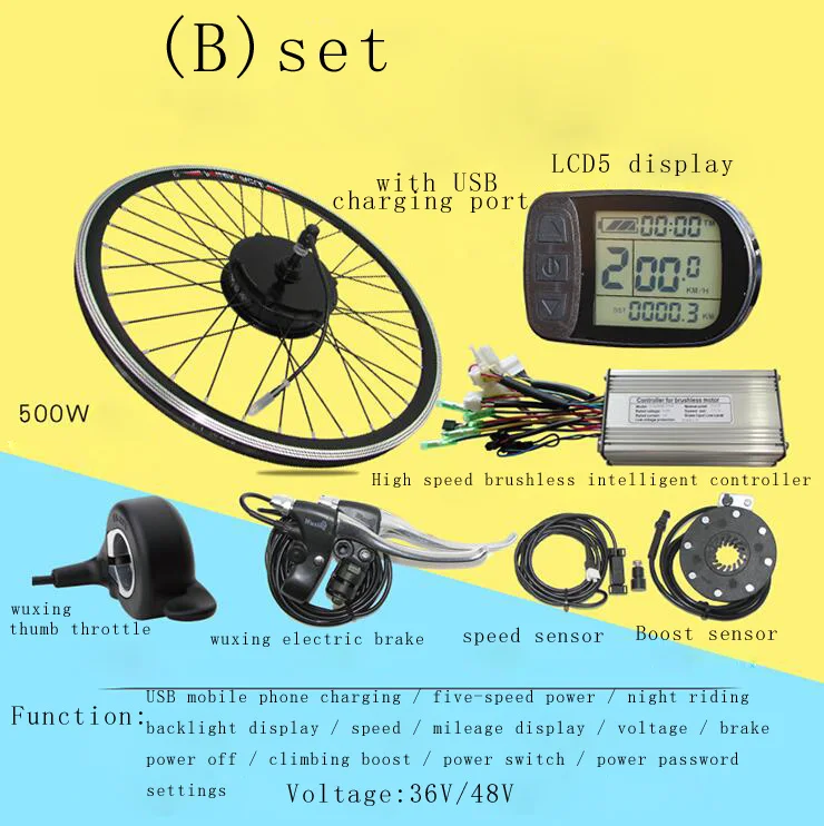 

500W36V/48V electrci bicycle motor kit Modified electric bicycle kit E-bike accessories