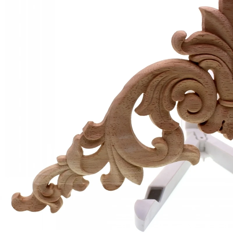 Exquisite Classic Rubber Wood Carved Applique Vintage Furniture Craft Decor Home Decoration Accessories Miniature Figurine