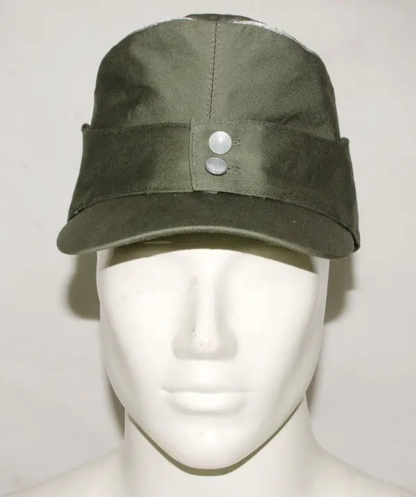 WWII German WH Officer Summer Panzer m43 Field Cotton Cap Green-GM045