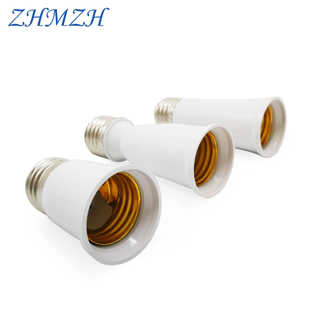 E27 To E27 Lamp Base Converter 65mm 95mm Lamp Holder Extender E27-E27 Lamp Socket Adapter Flame Retardant For LED Bulb