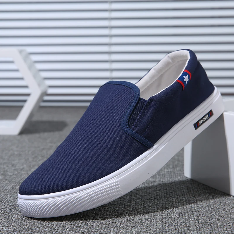 Spring Old Beijing Cloth Mens Loafers Shoes Autumn Leisure Slip-on Mens Casual Shoes Fashion Lazy Skate Canvas Shoes