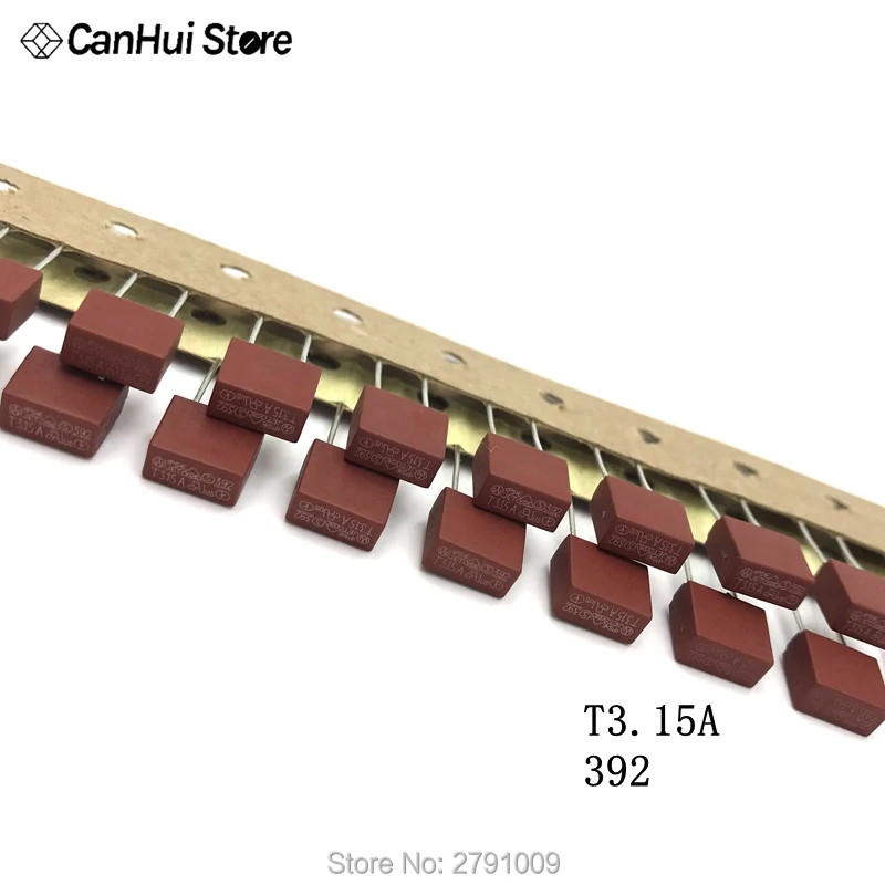 392 T 0.5A 2A 1A 3.15A 4A 5A 6.3A 8A10A 250V 50 adet kare plastik sigorta T2A LCD TV elektrik panosu yaygın olarak kullanılan sigortalar yavaş darbe