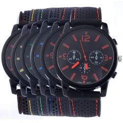 Cool Men Watch Casual Brand Clock Fashion Men's Military Quartz Clock Silicone Strap Belt Big Dial Watches Men Wristwatches