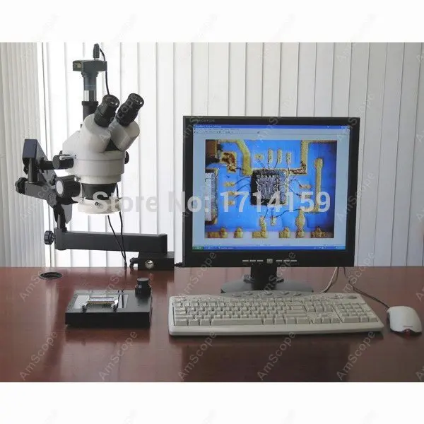 Industrial Inspection -AmScope Supplies 3.5X-90X Articulating Stereo Microscope w 80-LED Light + 3MP USB Digital Camera