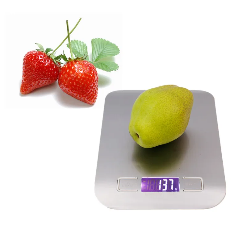 5KG 1g Stainless Steel Kitchen Scale Digital Electronic Weighing Scale Food Balance Cooking Weighing Tools