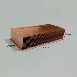 75*29.3*15.2mm Pure Copper Radiator Copper Cooling fins Copper fin Can be DIY longer heat sink radiactor fin Coliing fin