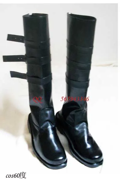 Tsubasa: Reservoir Chronicle Syaoran Black Long Cosplay Shoes Boots S008