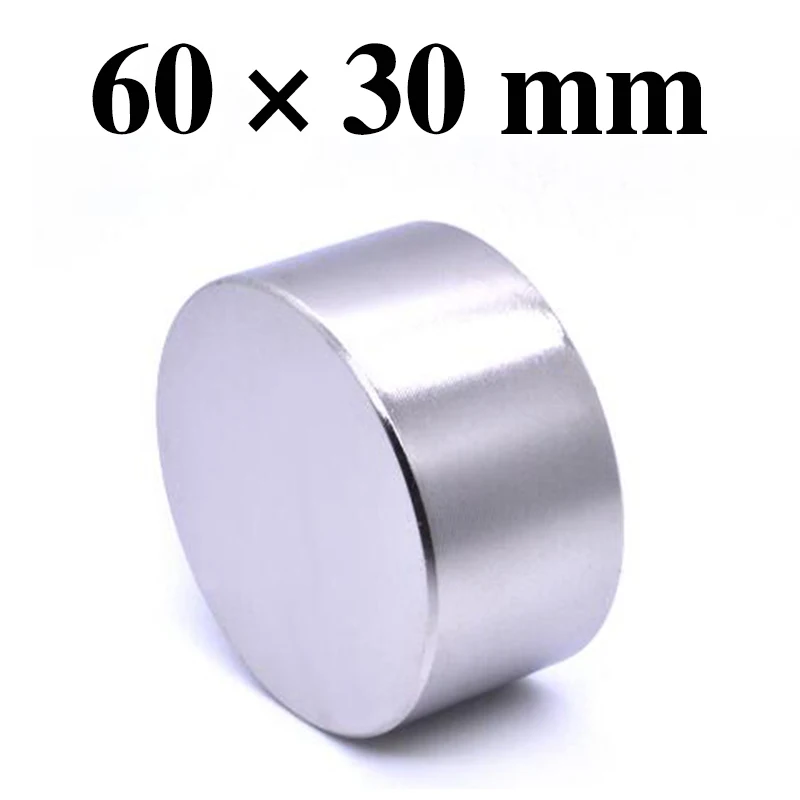 HYSAMTA  1pcs Neodymium magnet 60x30 mm gallium metal new super strong round magnets 60*30 Neodimio magnet powerful permanent