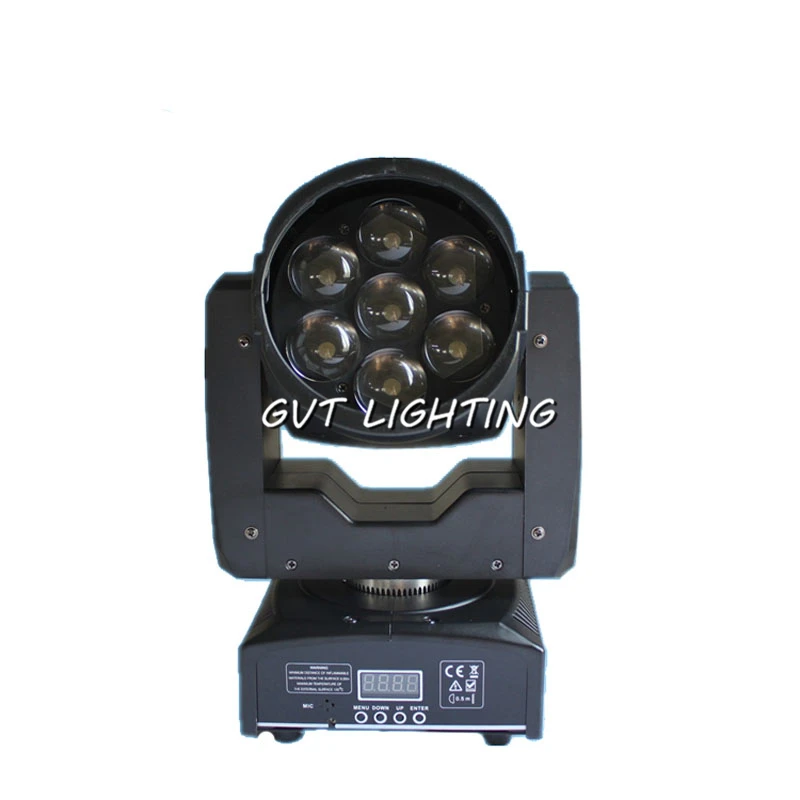 RGBW 4IN1 7x12W Zoom LED Mini Wash/Beam Light DMX512 Moving Head Light Professional DJ Disco Bar Party Show Stage Lighting