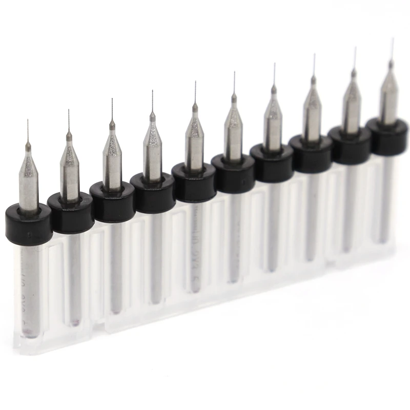 10PCS PCB bit kit 0.2mm metal woodworking CNC router iron aluminum miniature manual drilling tool laser cutting tool