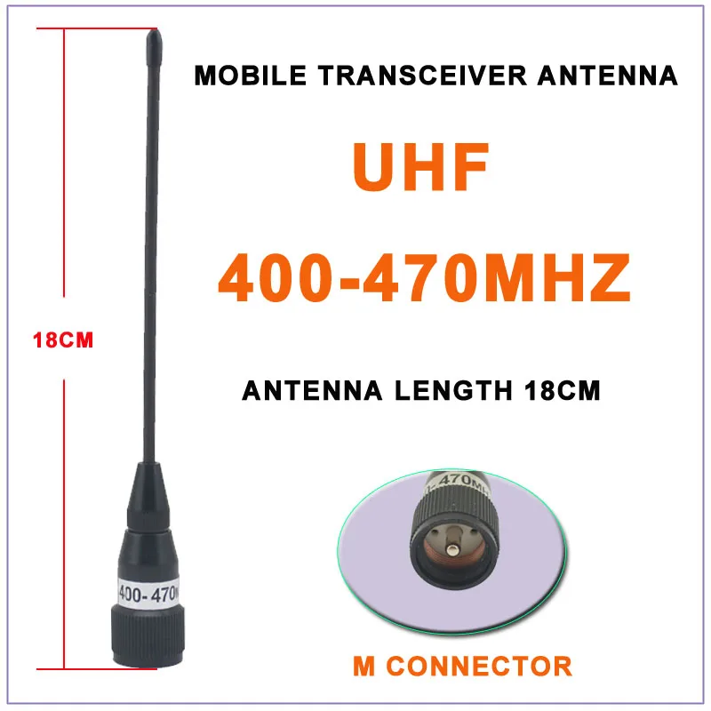 18 cm 400-470 MHz 2.15dB Anten Độ Lợi (PL259 M Kết Nối) dành cho Di Động Thu Phát Xe Xe Radio di động