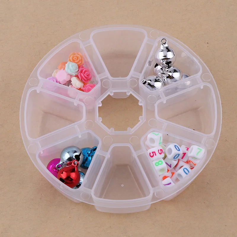 6/8 Compartments Transparent Plastic Box Jewelry  Medicine Pills Storage Detachable Container Craft Organizer