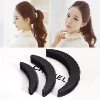 

3Pcs/Set Crescent Hairy Roots Pad Sponge Hair Clips Fluffy Sticker Black Bang Care Styling Tools HA017
