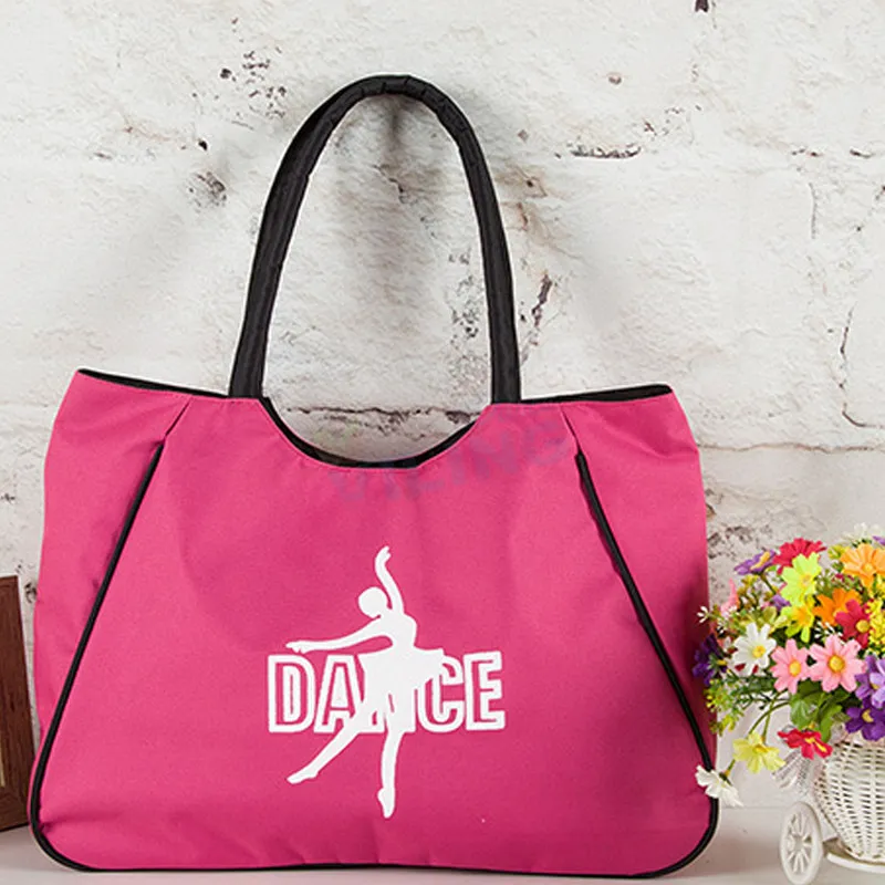 Ballet Dance Bag Black Hanhandbag  For Girls Women Dancer Embroidered Clutch Good Water-Proof Fabric Totes