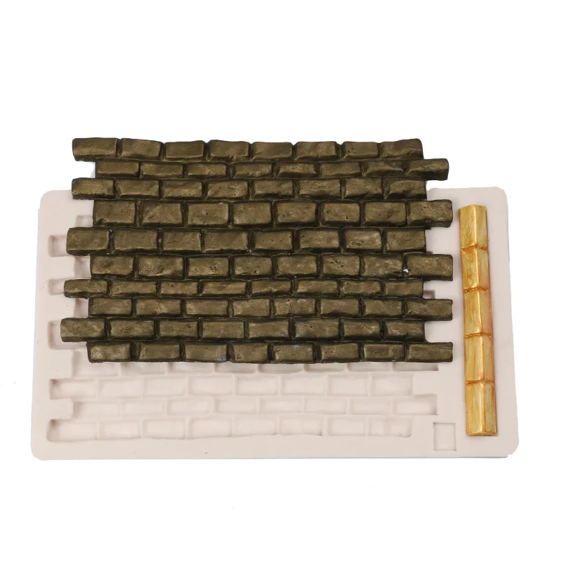 Wall Stone Silicone Mold Brick Wall Pattern Baking Fondant Mold Cake Decoration Tool Chocolate Gumpaste Sugarcraft Mold H892