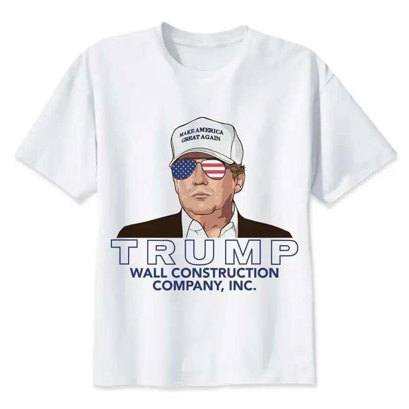 

Political Tee Donald Trump President Build The Wall Men 2019 Summer Fashion Top Selling Designer T Shirts