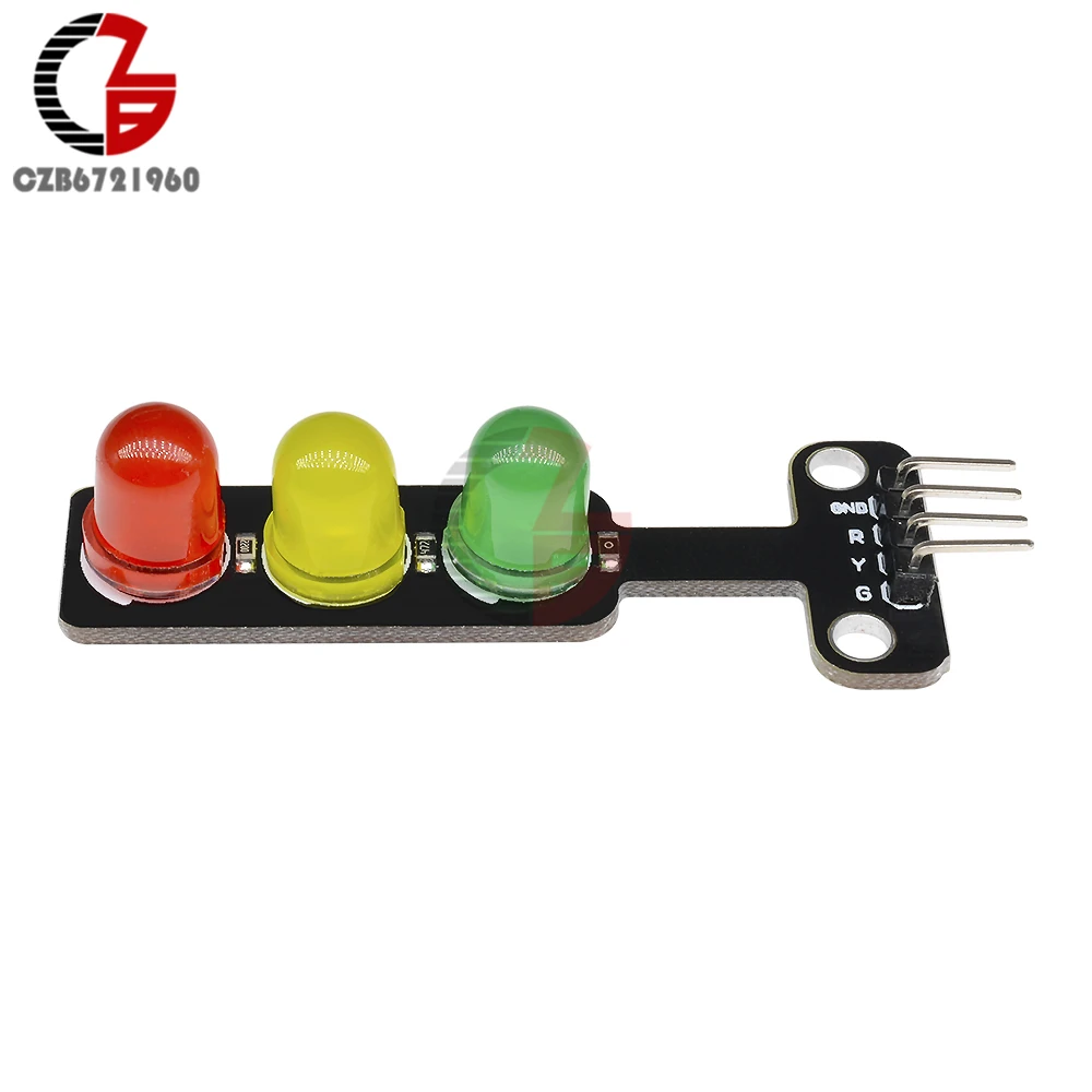 Mini módulo de luz de tráfico LED, 5V CC, pantalla LED de Color rojo, amarillo y verde para Arduino