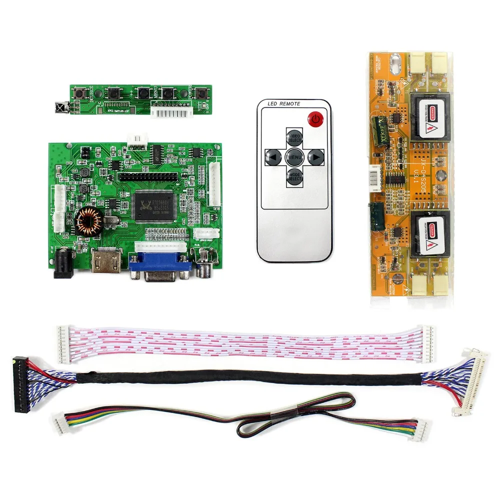 HD MI+VGA+2AV Audio LCD Controller Board For 17inch 19inch 1280x1024 M170EG02 LM190E03 LCD Screen