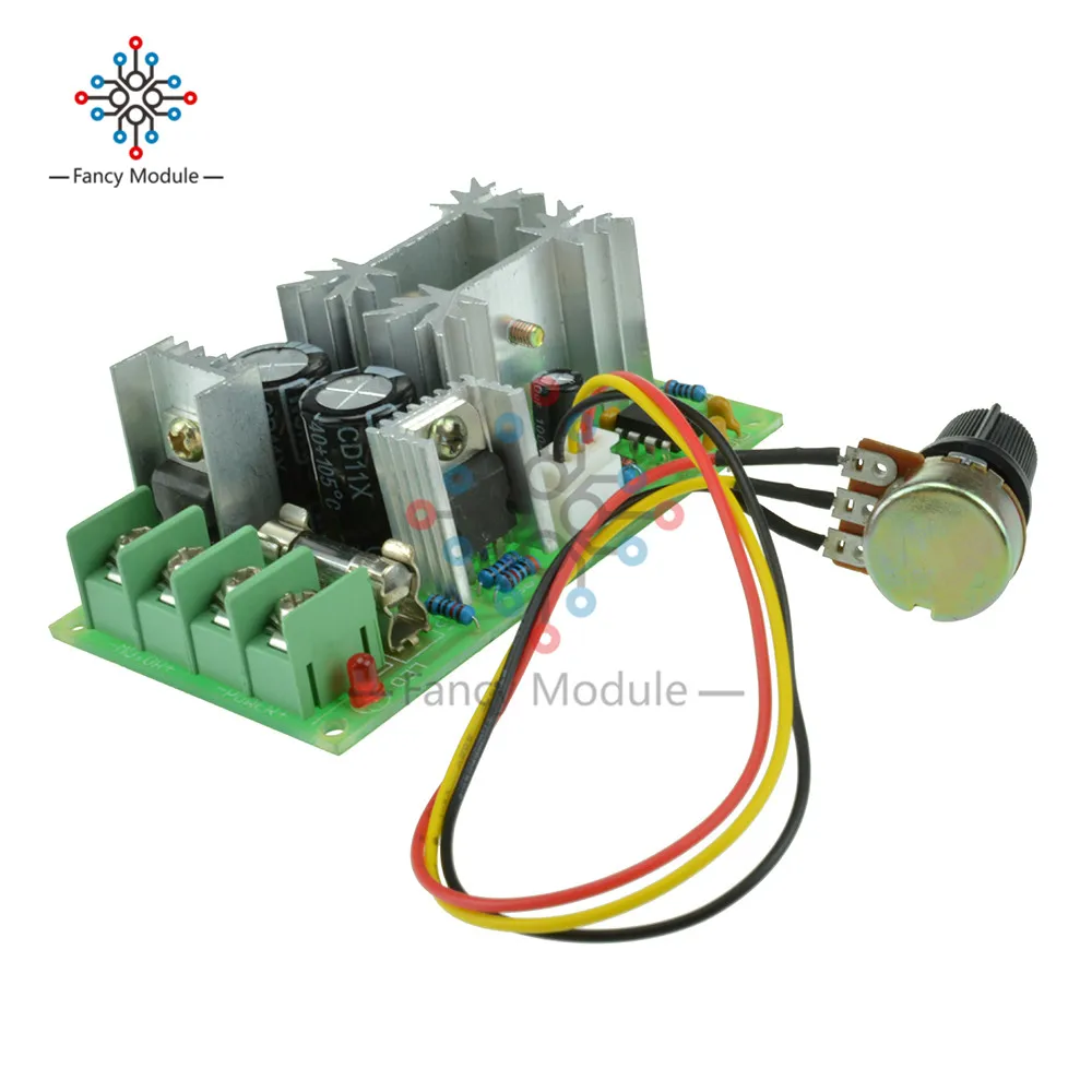 DC Motor Speed Regulator DC10-60V 12V 24V 36V 48V High Power Drive Module PWM Motor Speed Controller 20A Current Regulator