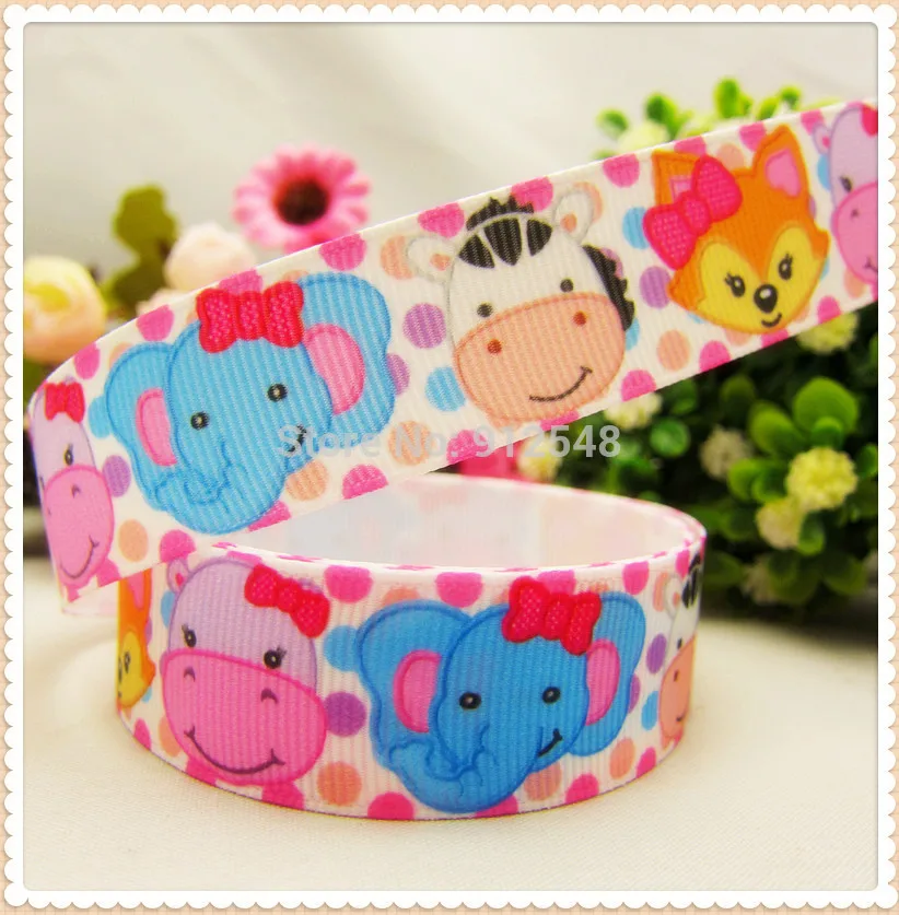 MD8135,22mm Cartoon Series printed grosgrain ribbon,Handmade diy hair bands bow ribbon material