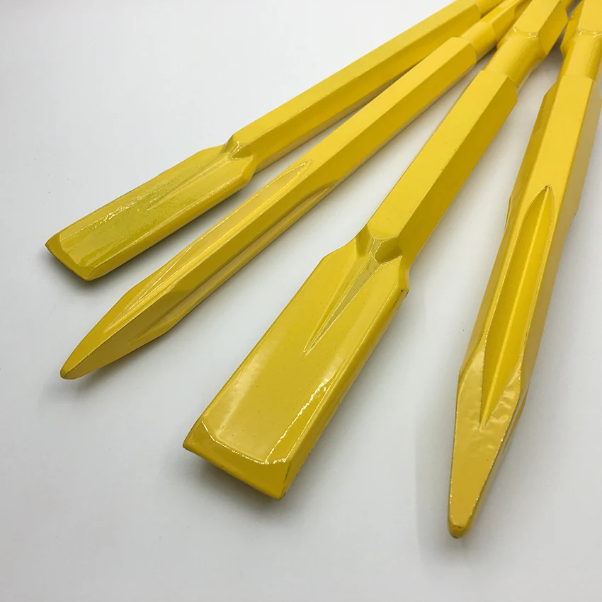 สแควร์ Handle 2 Pits 2ช่องเจาะชี้หกเหลี่ยม Chisel Strong เครื่องมือเจาะเครื่องตัด Spade 4อุปกรณ์เสริม