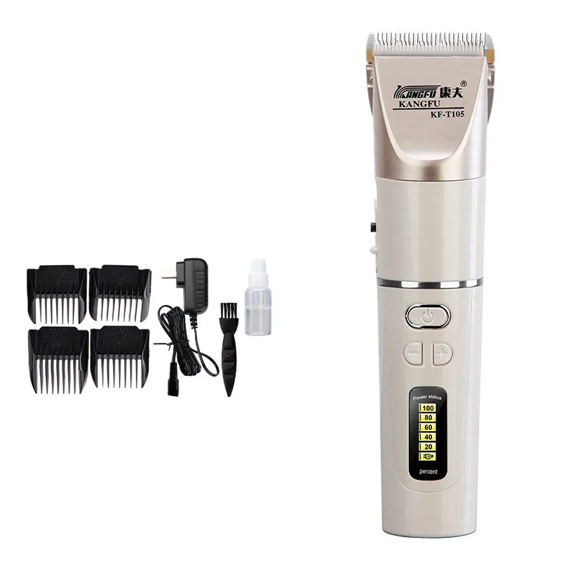 

New Hair trimmer clipper lithium battery 2200 mah Rechargeable fine-tuning Quick charge Power display ceramic blade 100-240V