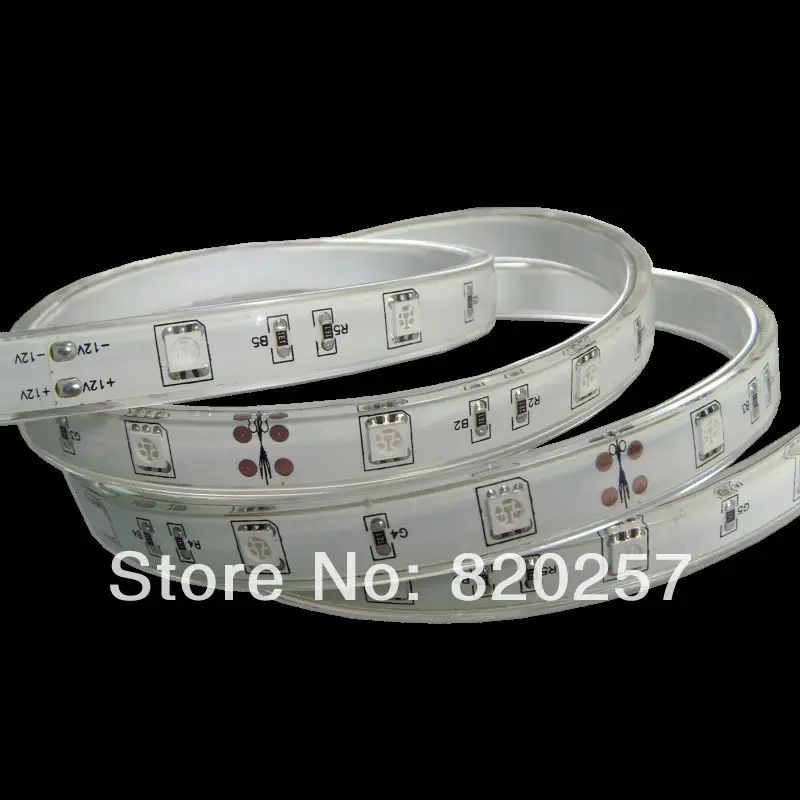 

5 м Катушка DC12V 150PCS smd5050 RGB Водонепроницаемая IP68 светодиодная ленсветильник