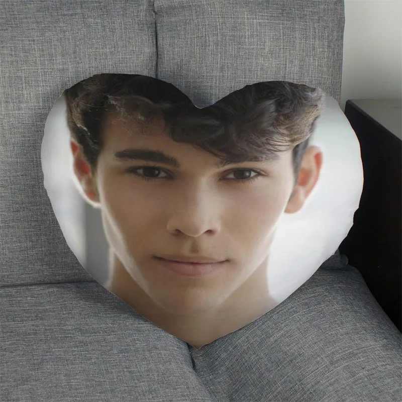 New arrival Custom zipper Pillowcase Cover max schneider Heart Shape Pillow Cover Size 41x36cm,47x42cm