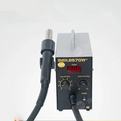 Original QUICK 857DW+ BGA Rework Station Digital Display Hot Air Gun Desoldering Station for BGA SMD CHIP PLCC Repair 110V 220V