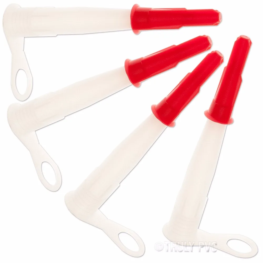 Buse de Mastic à Cartouche Populaire avec Bouchons à Vis Rouges, Buses pour Mastic en Silicone, Cartouches EU3, 100 Pièces par Ensemble