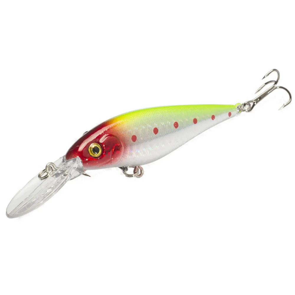 1pcs Long Tongue Minnow Fishing Lure 115mm 10.5g  Aritificial Hard Wobbler Crankbait with 2 Treble Hooks Fishing Tackle Lure