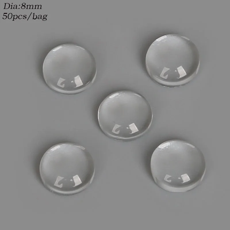 8/10/12/14/16/18/20/25/30mm Flat Back Transparent Clear Glass Cabochon For Earring Bracelet Necklace Jewelry Making