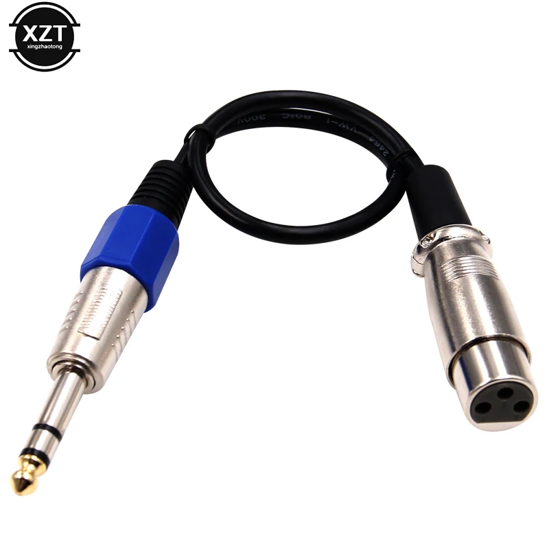 1 Máy Tính Mới Nhất 3 Pin XLR Cáp Âm Thanh Nữ Sang 1/4 "6.35Mm Cắm Micro Stereo Adapter dây Cáp Dành Cho Đàn Guitar