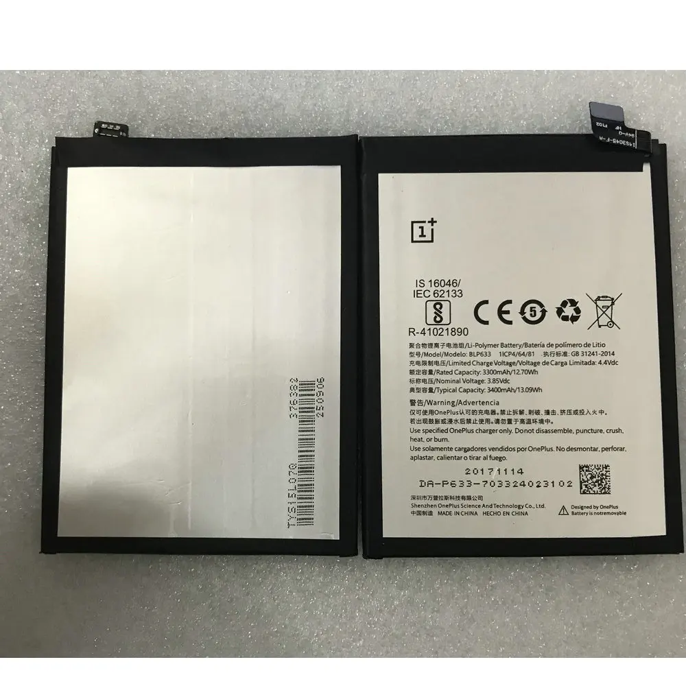 

High Quality 3400mAh BLP633 Battery For OnePlus 1+ 3T One Plus 3T Three T Mobile Phone