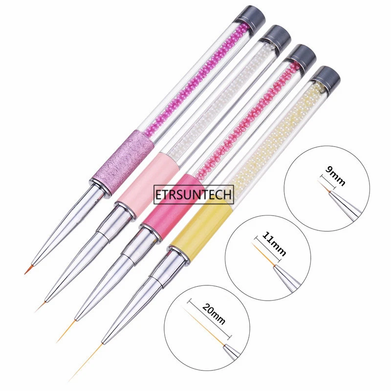 

50pcs Colorful Acrylic Sequin Pen Nail Pen Dotting Tools Drawing Pen Dot Paint Tool Nail Art Accessories F3276