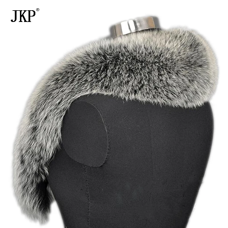 Winter Women\'s Real Fox Fur Collar Fox Fur Cap Fur Collar 80-100cm Collar Soft Fur Scarf Neck Warmer Fashion Soft Natural Shawl