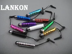 3pcs/lot Mini Capacitive screen stylus touch pen + anti dust plug for iPhone 6 5S iPad mini 2 Samsung Galaxy Note 2 3 4 Tablet