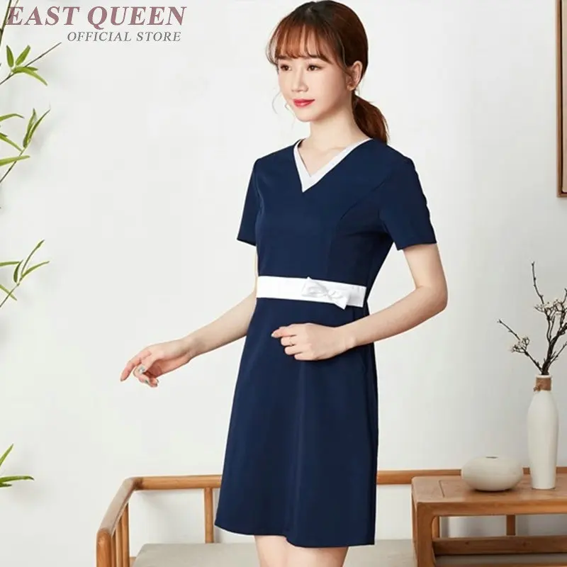 

Beauty salon massage uniform dress clinical beautician uniforms woman female dresses DD1311