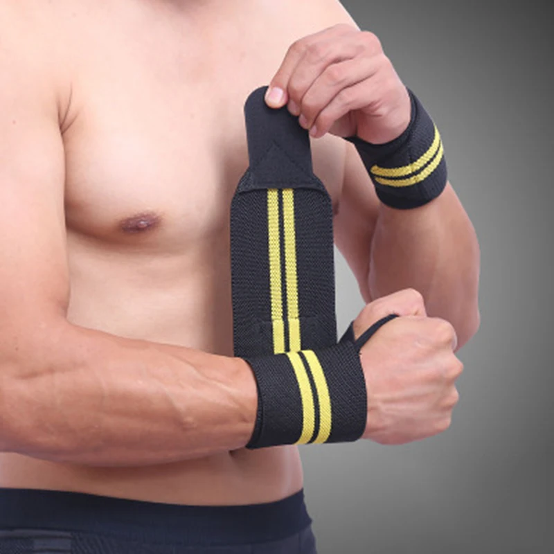 1 Piece Adjustable Wristband Elastic Wrist Wraps Bandages for Weightlifting Powerlifting Breathable Wrist Support 3colors